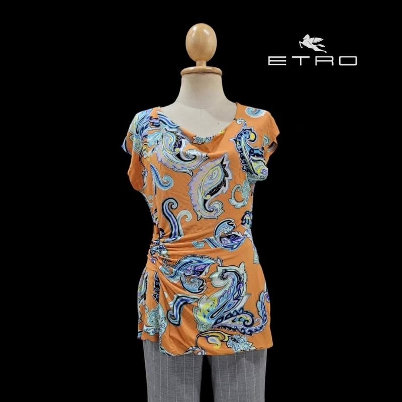 Etro Milano - Paisley ruched Blouse