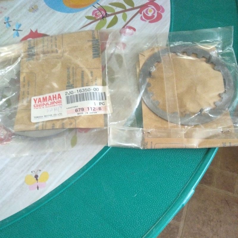 2JG-16350-00 หรือ 3NA-E6350-00 Y100/Y111/BELL/แผ่นเหล็กคลัทช์(ฝาปิดคลัช ชิ้นที่มีเดือย ใช้1แผ่นต่อคั