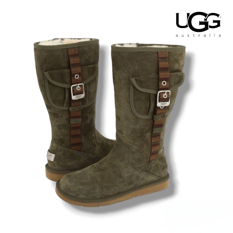 รองเท้า UGG บูทยาวคาร์โก้เขียวทหารวินเทจของแท้มือสองสภาพดีหายากมาก⭐️พร้อมส่ง⭐️