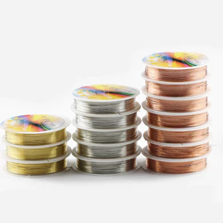 ลวดทองแดง ลวดเครื่องประดับ 1ม้วนหนา0.2-1.0มิล 3สี ลวดงานฝีมือ สร้างเป็นรูปร่างได้หลากหลาย พร้อมส่ง