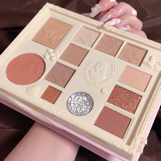 พาเลทอายแชโดว์ 12 สี ลูกไม้ ไฮไลท์ บลัชออน พาเลทตา สีสวย ติดทน กันน้ำ แมท เนื้อดินน้ำมัน