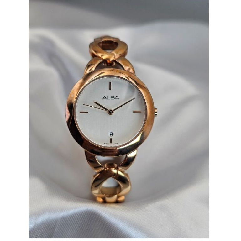 นาฬิกา(ผู้หญิง) ALBA  Japan  รุ่น AH7G92X1 สีพิ้งโกลด์ ระบบควอตซ์  รับประกัน 1ปี