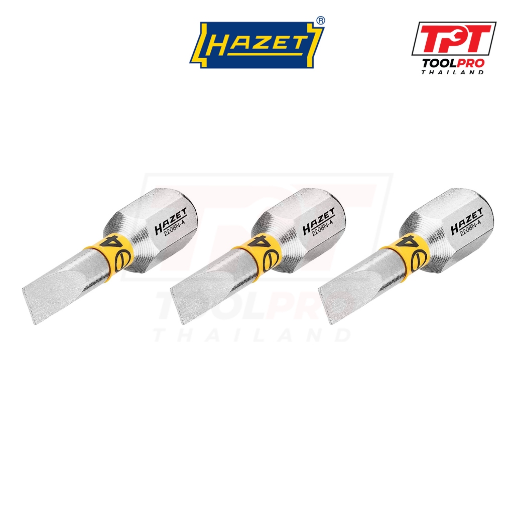 Hazet ดอกไขควง ชุด3ชิ้น -4.0 x 0.5 x 25mm, 1/4" Bit Set (2208N-4/3)