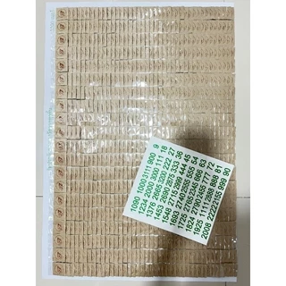ฉลากเบอร์จับ 3200เบอร์ (ถุง 4 เบอร์) 800ถุง แถมสติ๊กเกอร์