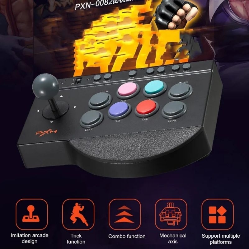 PXN Fighting Joystick PC Street Fighter Controller PS4 Arcade Game Fight Stick for PS3/Xbox One/Nintendo Switch