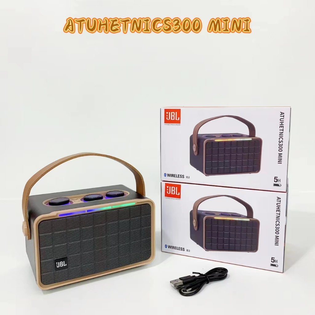 ลำโพงบลูทูธกลางแจ้ง JBLCS-300MINI แบบข้ามพรมแดน ลำโพงคู่ RGB เสียงการ์ดซับวูฟเฟอร์แบบพกพา
