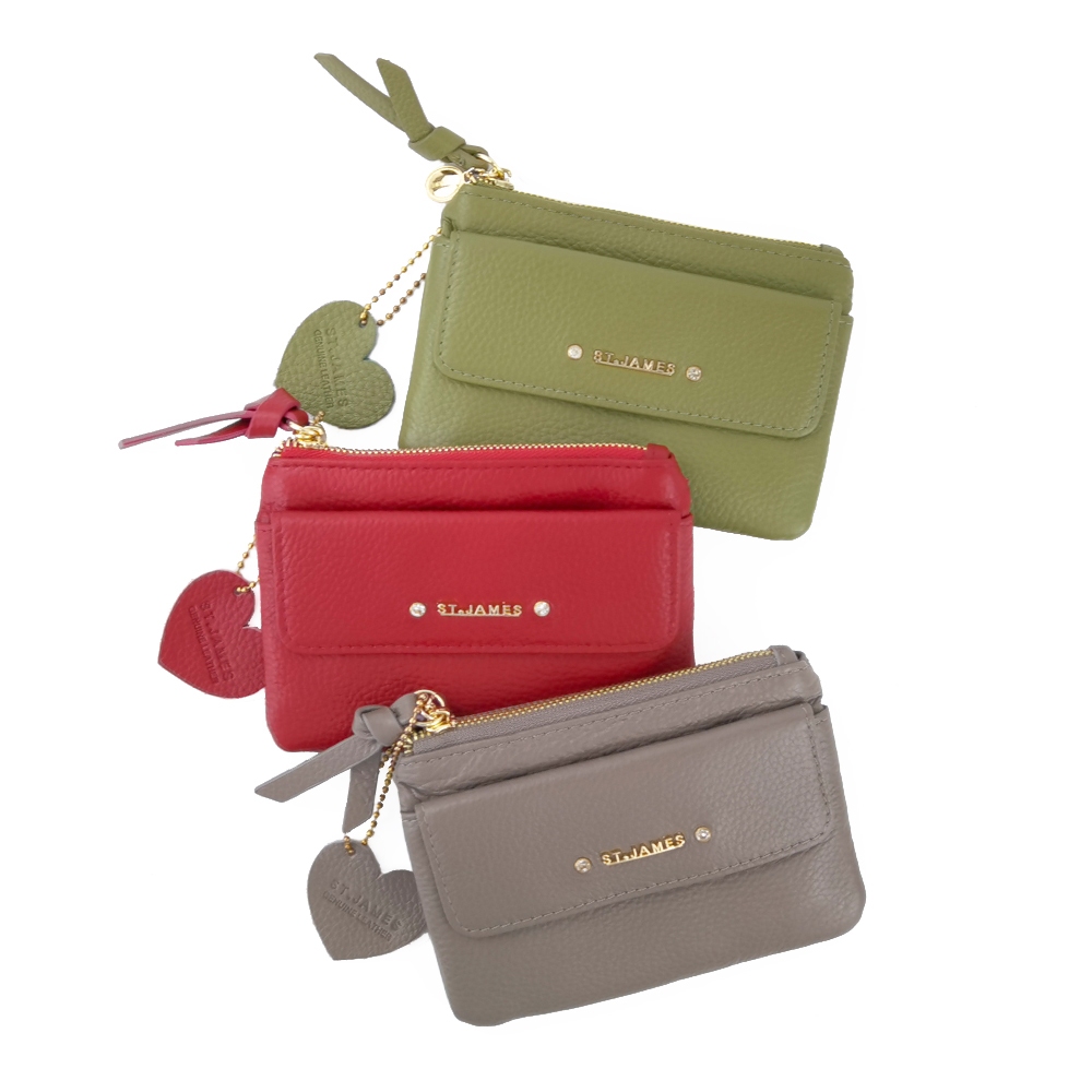 ST.JAMES กระเป๋าสตางค์หนังแท้/กระเป๋าสตางค์ใบสั้น  รุ่น JANET (มี 3 สี) | กระเป๋าสตางค์ ผู้หญิง