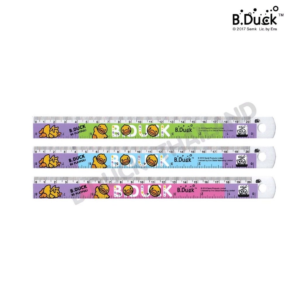 ไม้บรรทัดอลูมิเนียมB.DUCK 20 cm  BDR05