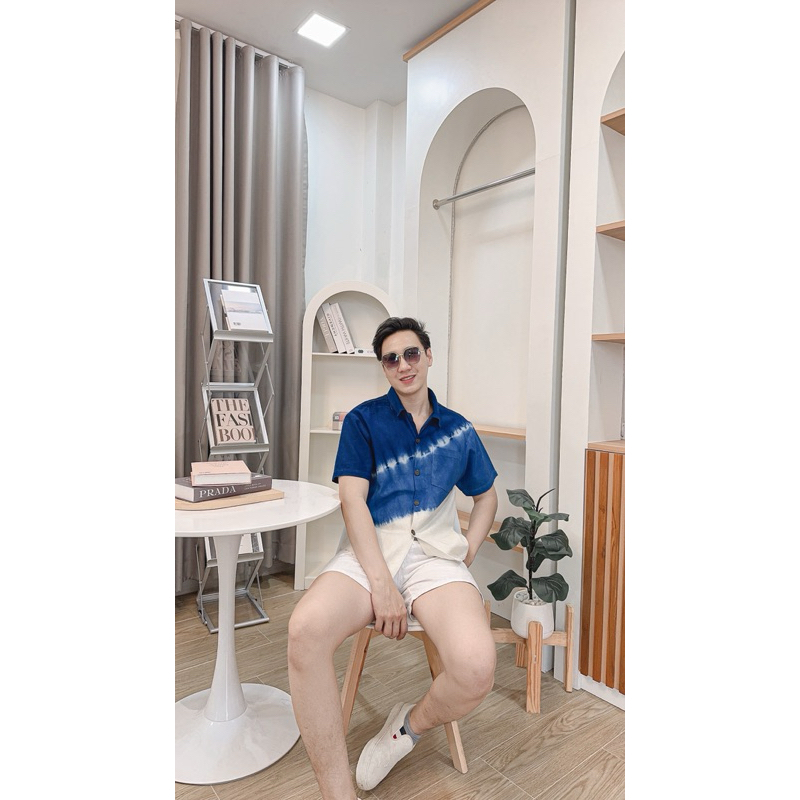 เสื้อคอโปโลชายรุ่นมีกระดุมย้อมคราม (รุ่นกระดุม) - รูปที่ 4