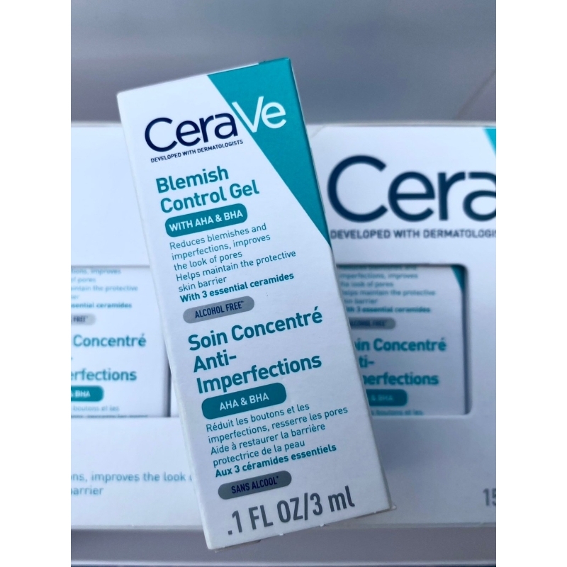 CeraVe Blemish control Gel 3 ml.ขนาดทดลองฉลากไทย