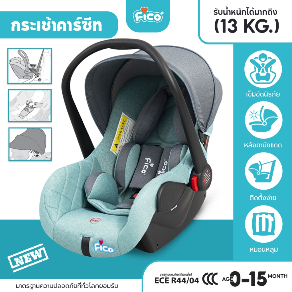 Fico คาร์ซีทกระเช้า สำหรับเด็กแรกเกิด เคลื่อนย้าย พกพาง่าย