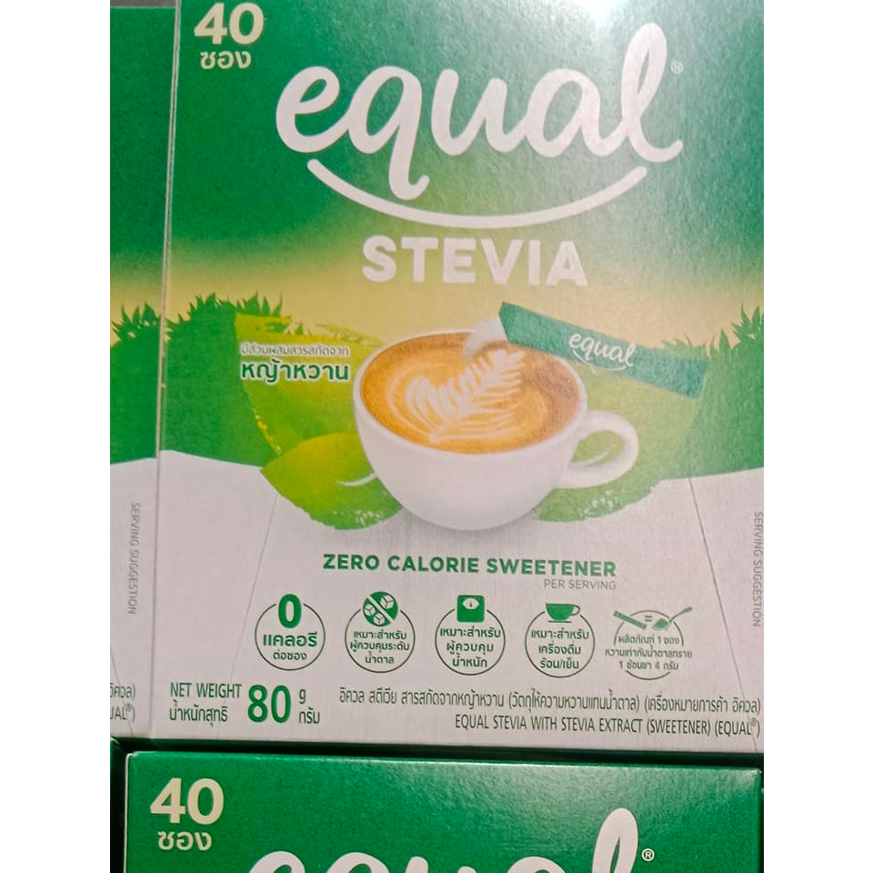 EQUAL Stevia Natural Sweetener SACHETS 2g x 40 = 80g
