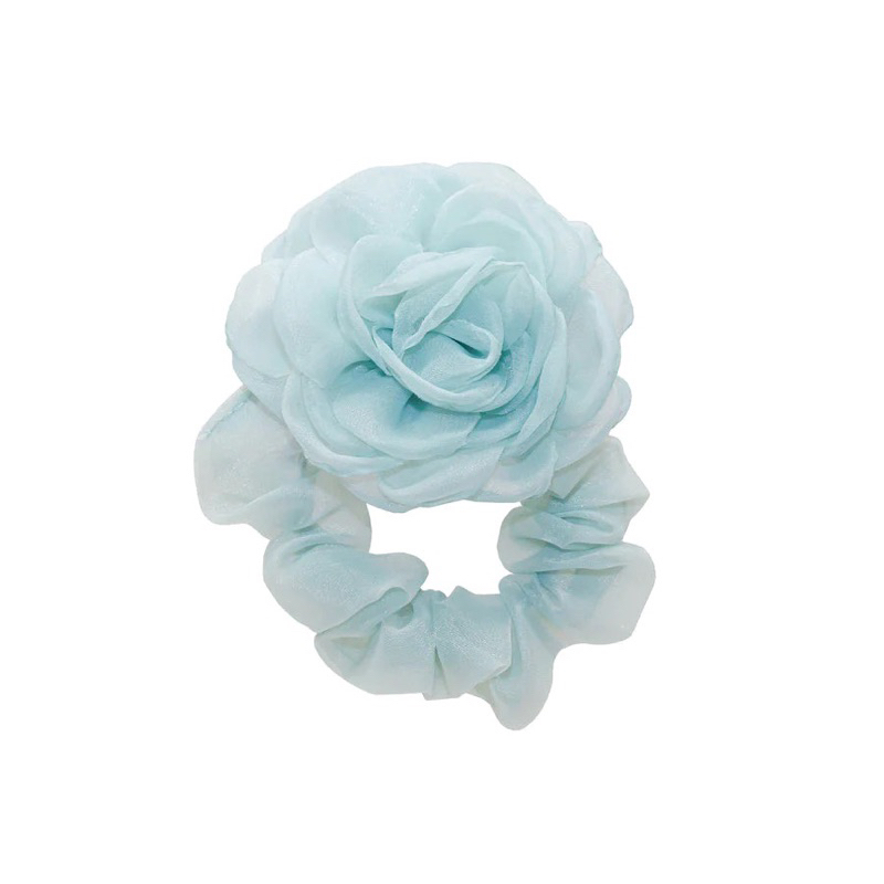 EMI JAY Camellia Scrunchie in Pale Blue