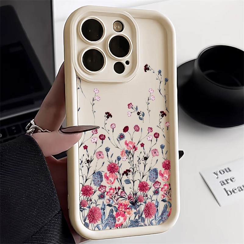 อัพเกรดเคสโทรศัพท์ซิลิโคน for iPhone 11 15 Pro Max 7 8 Plus XR XS Max 7P 14 13 12 Pro Max SE เคสโทรศัพท์ทาสีสีสันสดใส