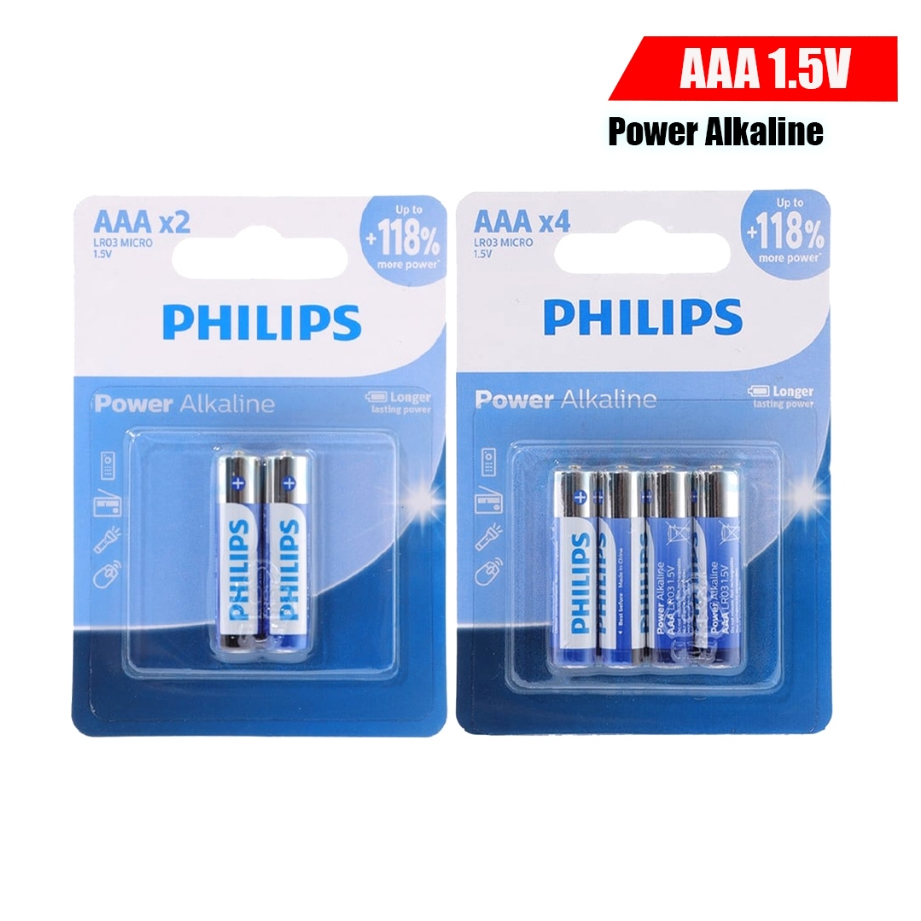 PHILIPS Power Alkaline Battery ถ่าน AAA 1.5V