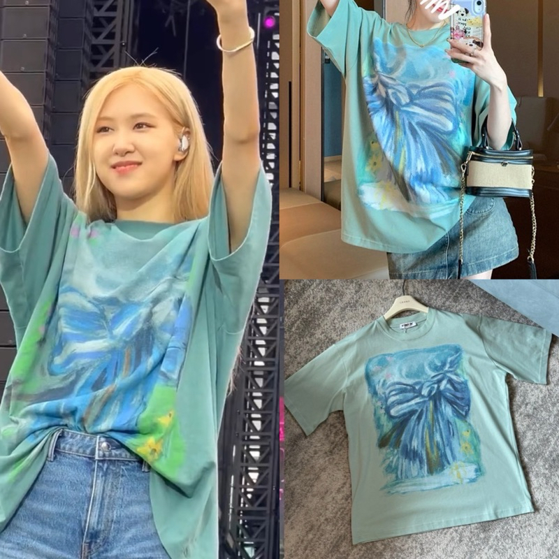 พร้อมส่ง เสื้อยืดคอกลม แขนสั้น สกรีนลายด้านหน้าแบบโรเซ่ TAG   YT- FACTORY ราคา ถูกที่สุด ดีลบีเคเค แกลเลอรีภาพที่ 6