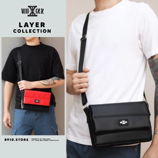(มีสีใหม่) LAYER 9" มี 8 สี แบรนด์ 8910 กระเป๋าหนัง สะพายข้าง ทรงนวมหนา ใส่ ipad mini แบรนด์ไทย หนังกันน้ำ