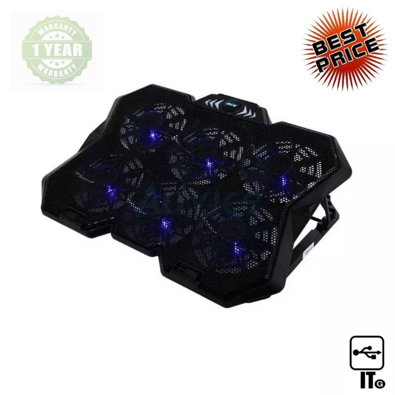 Cooler Pad (6 Fan) OKER F-749 Black ประกัน 1Y พัดลมระบายความร้อน