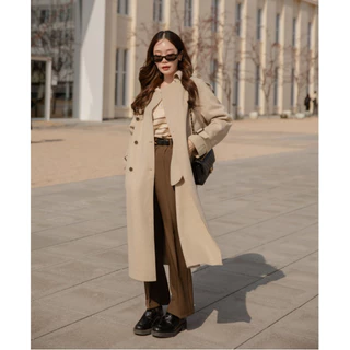 PHONICS LONG TRENCHCOAT ผ้าวูลแบบพรีเมี่ยม กันหนาวได้เยอะมาก