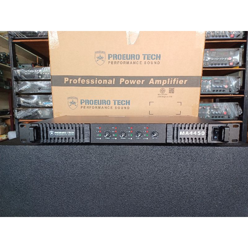 แอมป์ยขยาย PROEUROTECH 4CH 1U สวิชชิ่ง คลาสD MA4450 - 4CHx450W 8โอม 4CHx650W 8โอม