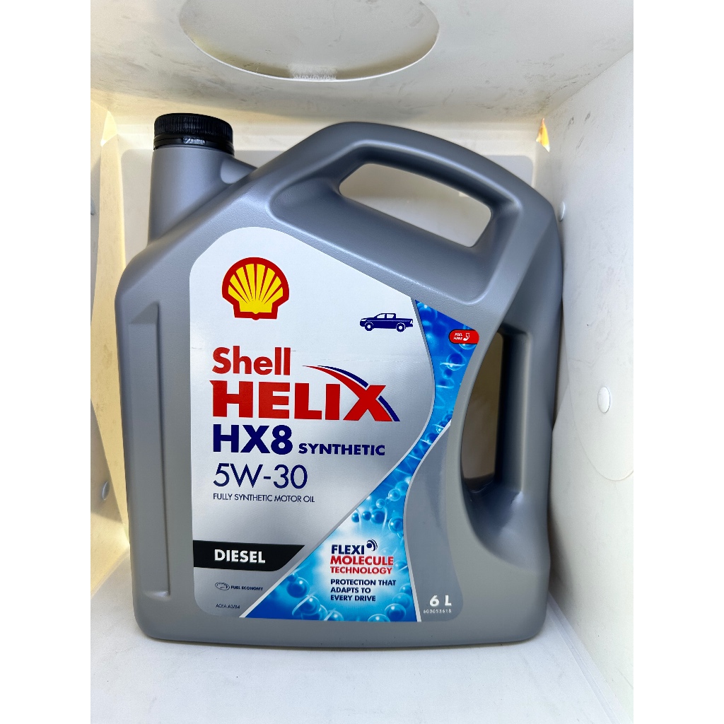 Shell Helix HX8 5W-30 ดีเซล สังเคราะห์แท้ 6L