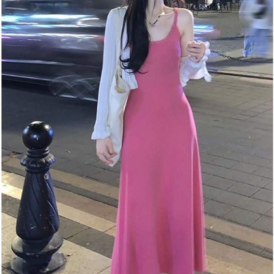 Gamin-0646 เดรสไหมพรมยาว เดรสสายเดี๋ยวไหมพรม (769)