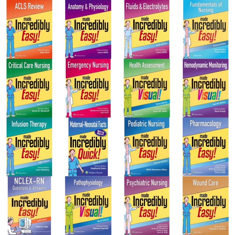 [หนังสือ] Nursing Made Incredibly Easy พยาบาล nurse nclex-rn medicine anatomy physiology usmle first