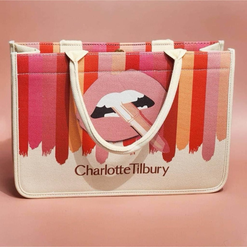 พร้อมส่ง- กระเป๋า Charlotte Tilbury Canvas Bag