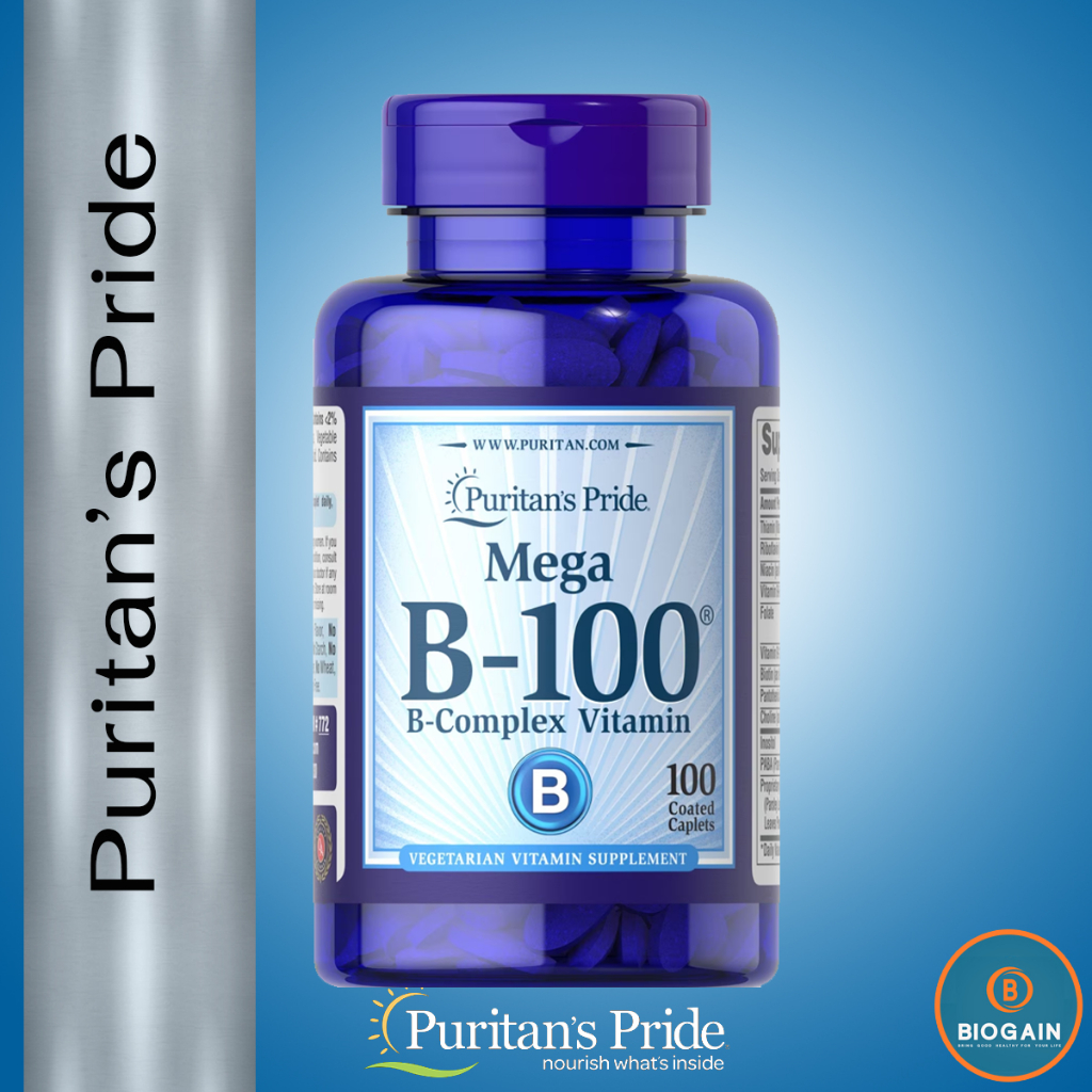 Puritan's Pride Mega Vitamin B-100® Complex / 100 Caplets