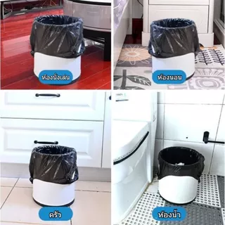 【พร้อมสต็อก|ส่งจากกทม】หูหิ้วถุงขยะ 100 ใบ แข็งแรง ทนทาน ถุงขยะความจุขนาดใหญ่ 45X60CM เหมาะสำหรับถังขยะทั่วไป