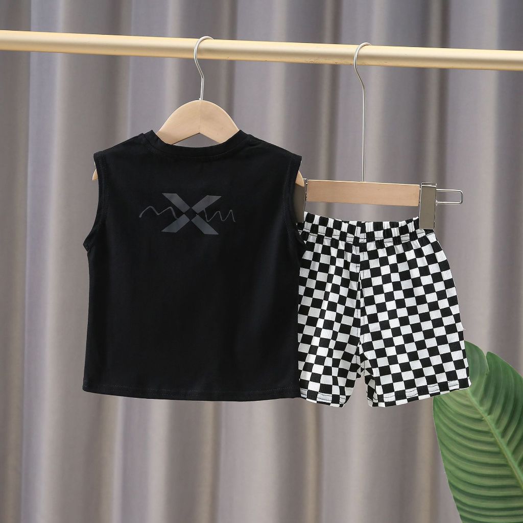 เสื้อผ้าเด็ก ชุดเด็กแฟชั่น ชุดเสื้อกล้าม set 2 ชิ้น สไตล์เกาหลี เนื้อผ้าดี 1-6ปี PFS0047 ราคา ถูกที่สุด ดีลบีเคเค แกลเลอรีภาพที่ 7
