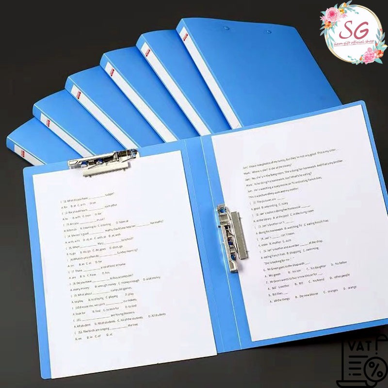 F2024 โฟลเดอร์ A4 กระดานโฟลเดอร์ ที่จัดเก็บเอกสารแ แฟ้มเอกสารสำนักงาน