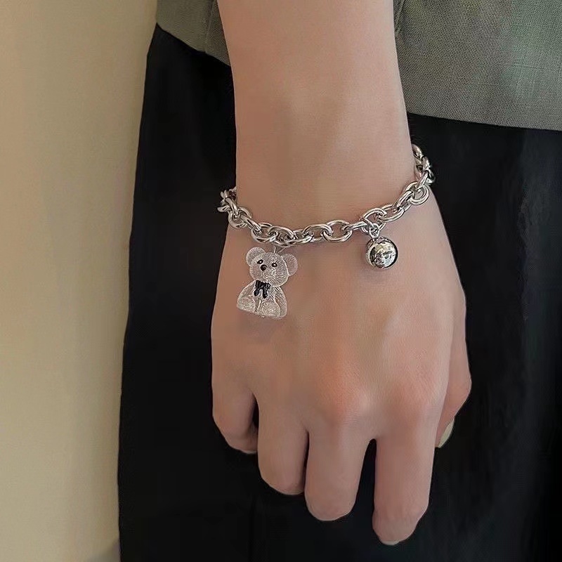 สร้อยข้อมือโซ่สลับไข่มุกจี้รูปภาพ กำไลไข่มุก สร้อยข้อมือไข่มุก สร้อยทอง เครื่องประดับ สร้อย แฟชั่นผู้หญิงเกาหลี B21
