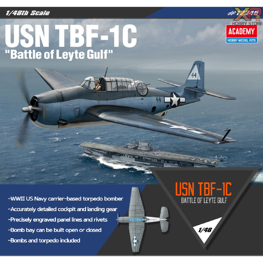 [Academy Model] 1/48: USN TBF-1C AVENGER "BATTLE OF LEYTE GULF" (AC 12340)