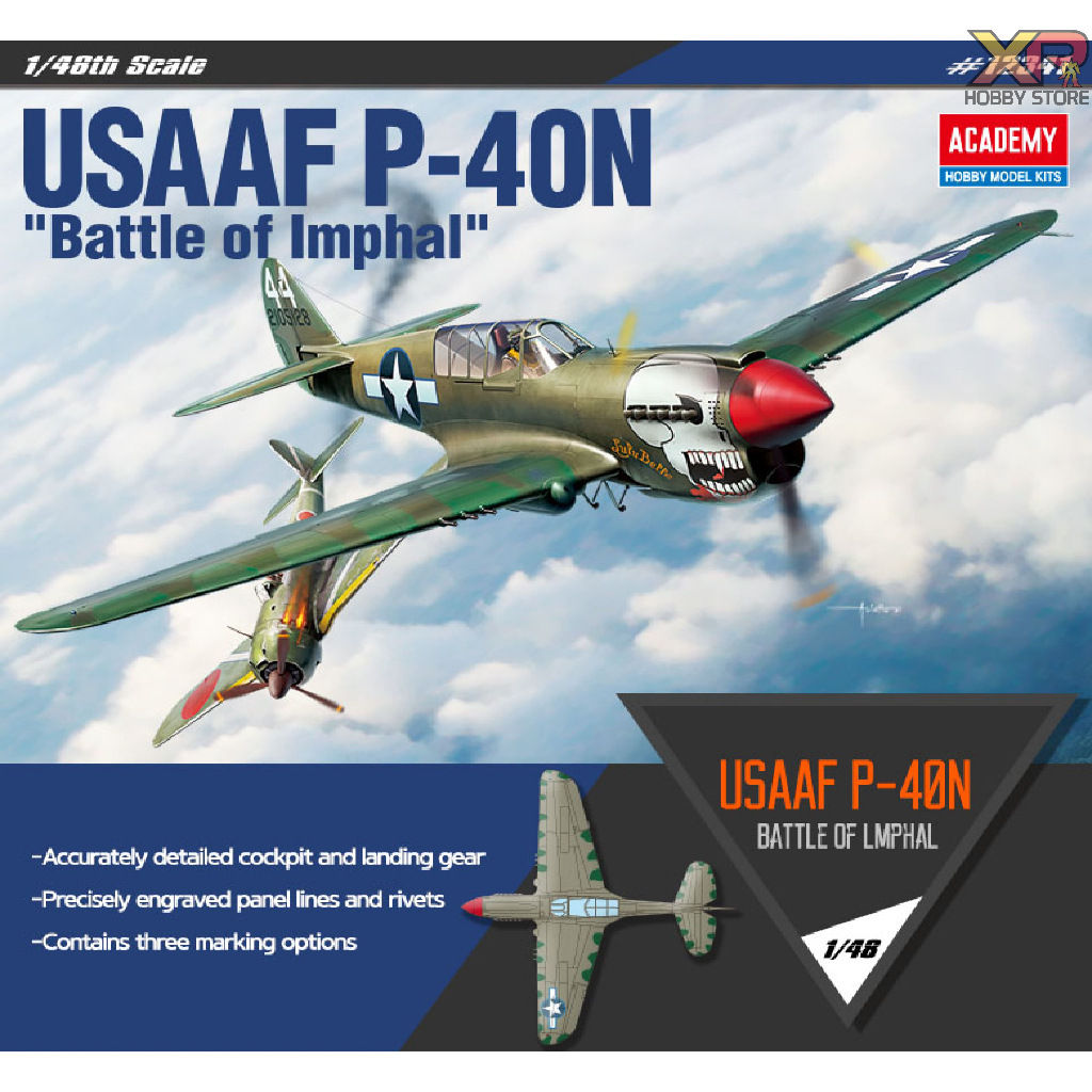[Academy Model] 1/48: USAAF P-40N WARHAWK "BATTLE OF IMPHAL" (AC 12341)