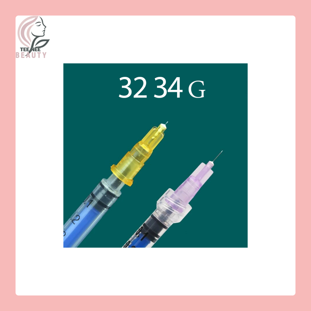 หัวเK็ม ผิวใส จากประเทศเกาหลี มี2 ขนาด 32 G 4 mm 34 G 1.5 mm