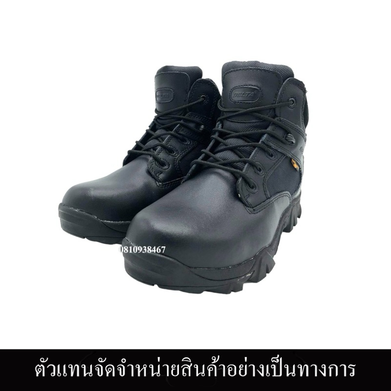 รองเท้าทหาร รองเท้าข้อสั้น Delta สีดำ เสริมด้วยผ้า Cordura 1000 D ทอละเอียดที่มีความหนาแน่น(สินค้าถ่ายจาก