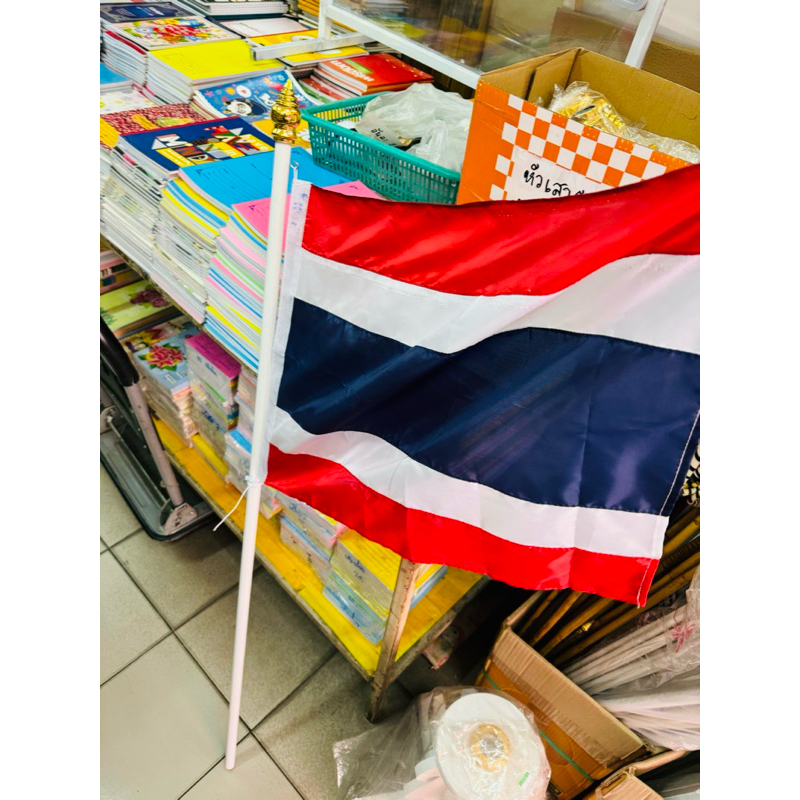 เสาธง พลาสติก/อลูมิเนียม ยาว 70ซม. และ 1.20m(120ซม.) แถมหัวบัวสีทอง ตะขอเกี่ยวธงบน-ล่าง เหมาะถือโบก น้ำหนักเบา ธงชาติ US ราคา ถูกที่สุด ดีลบีเคเค แกลเลอรีภาพที่ 7
