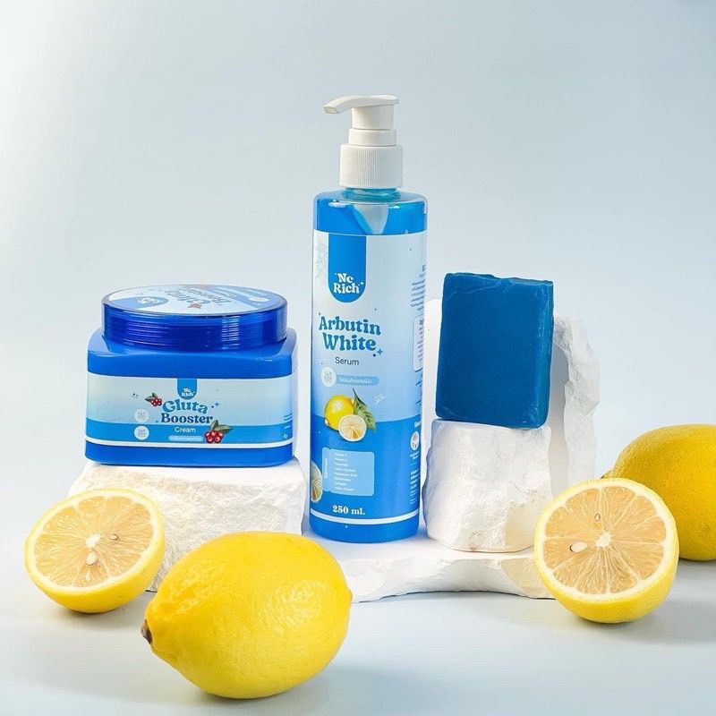 (เซ็ตใหญ่) โดสฟ้าอาบูติน NC Rich Arbutin White 1 เซ็ต 3 ชิ้น