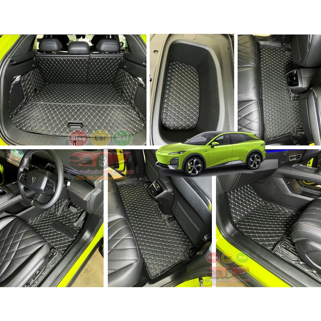 Deepal S07 พรมหนังไฮโซเข้ารูป6D เต็มคันรวมท้ายรวมปิดเบาะหลังรวมซุ้มล้อรวม9 ชิ้นชุดใหญ่ หนังVIP