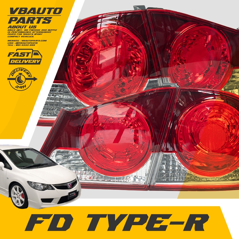 ไฟท้าย Civic FD Type-R (สี:Red)