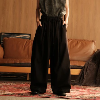Begunclothes Begun05 Pants [3สี] Samurai Pants กางเกงขายาว ทรงกระบอกใหญ่ ผ้าคอตตอน