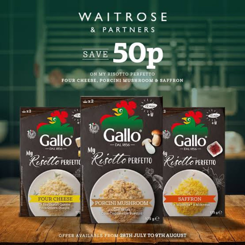 Gallo Risotto perfetto 175g. fl ข้าวริซ็อตโต้ 2สูตร จากอิตาลี🇮🇹
