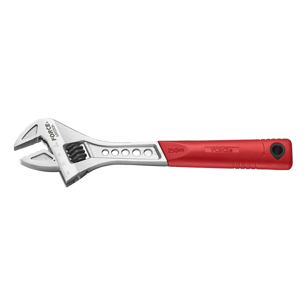 FORCE ประแจเลื่อนด้ามหุ้มยาง 10"