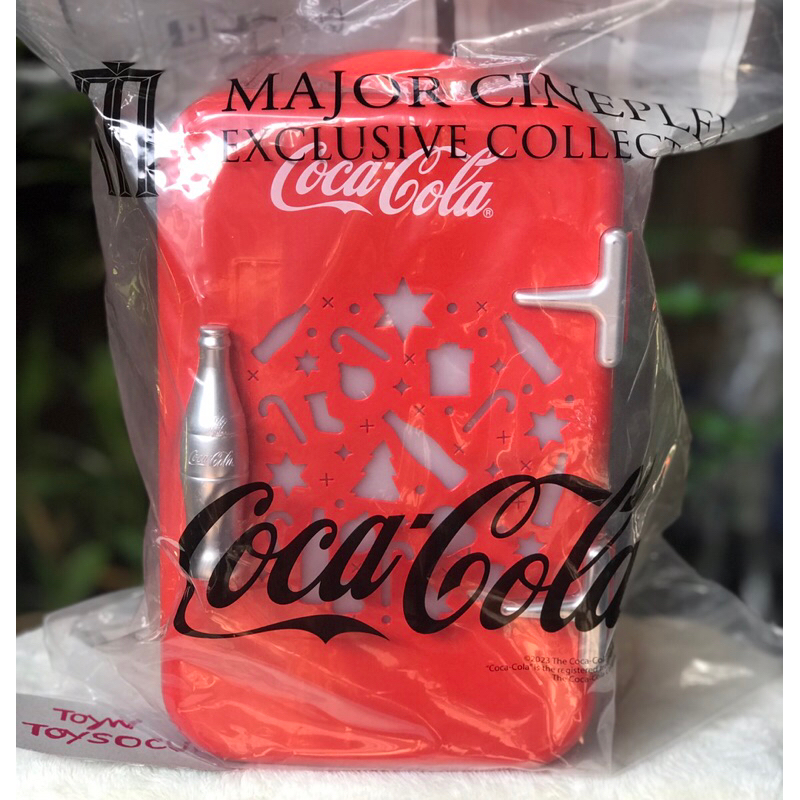 Major Exclusive Collection - Coca Cola ถังป๊อปคอร์นโค้ก ด้านหน้ามีไฟ ใหม่ในถุง สะสม ตกแต่งบ้าน แต่งร้าน
