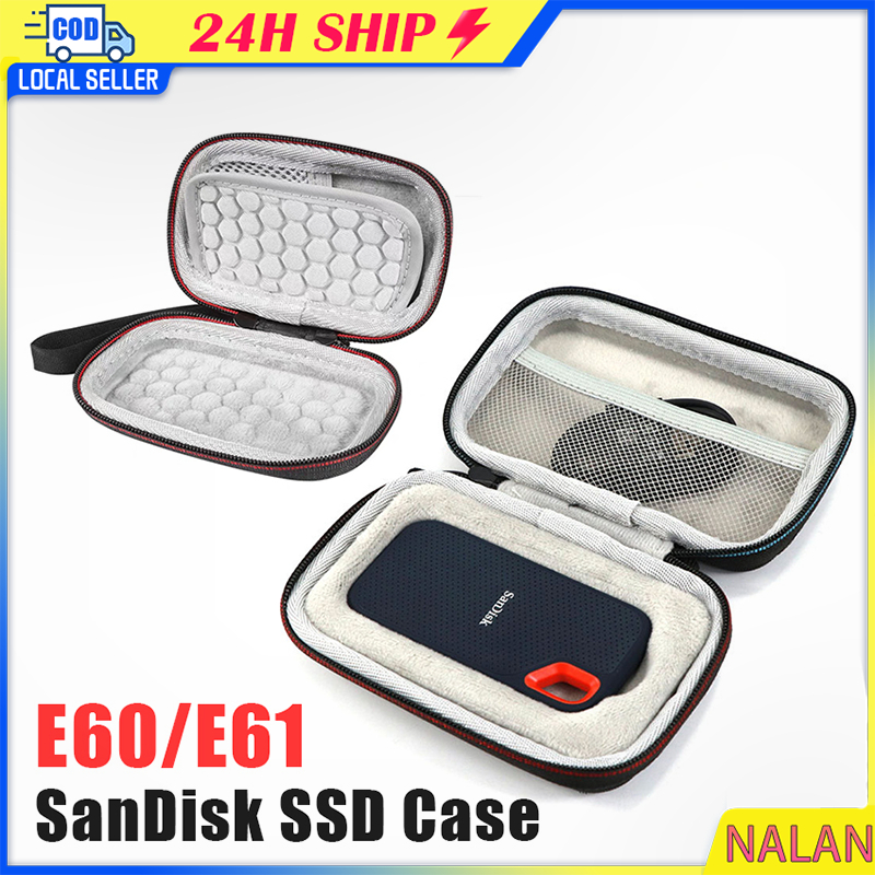 กระเป๋าฮาร์ดเคสสําหรับ San Disk 250GB 500GB 1TB 2TB SSD SDSSDE60 พร้อมส่งจากไทย จัดส่งรวดเร็ว