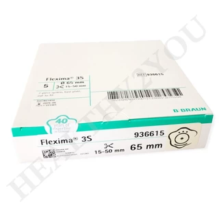 B Braun Flexima 3S Baseplate Ostomy Wafer แป้นสำหรับติดถุงอุจจาระ/ถุงปัสสาวะหน้าท้อง ขนาด 55, 65 มม.(เฉพาะแป้น) (1 แป้น)