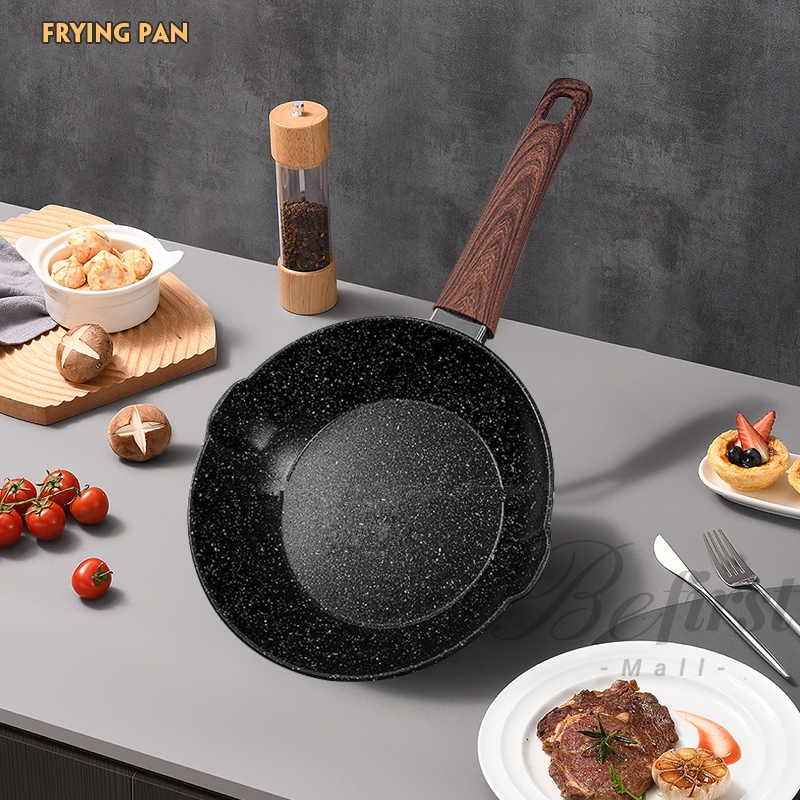 กะทะ กระทะเด็ก กระทะไข่ กระทะหินอ่อน B00025 หม้อ 16 ซม กระทะ กระทะเคลือบหินอ่อน สามารถใช้เตาแม่เหล็กไฟฟ้า หม้อเทปล่อน