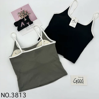 ZH.3813เสื้อสายเดี่ยวฟองน้ำในตัว สปอร์ตบราผ้า cotton สินค้าพร้อมส่ง