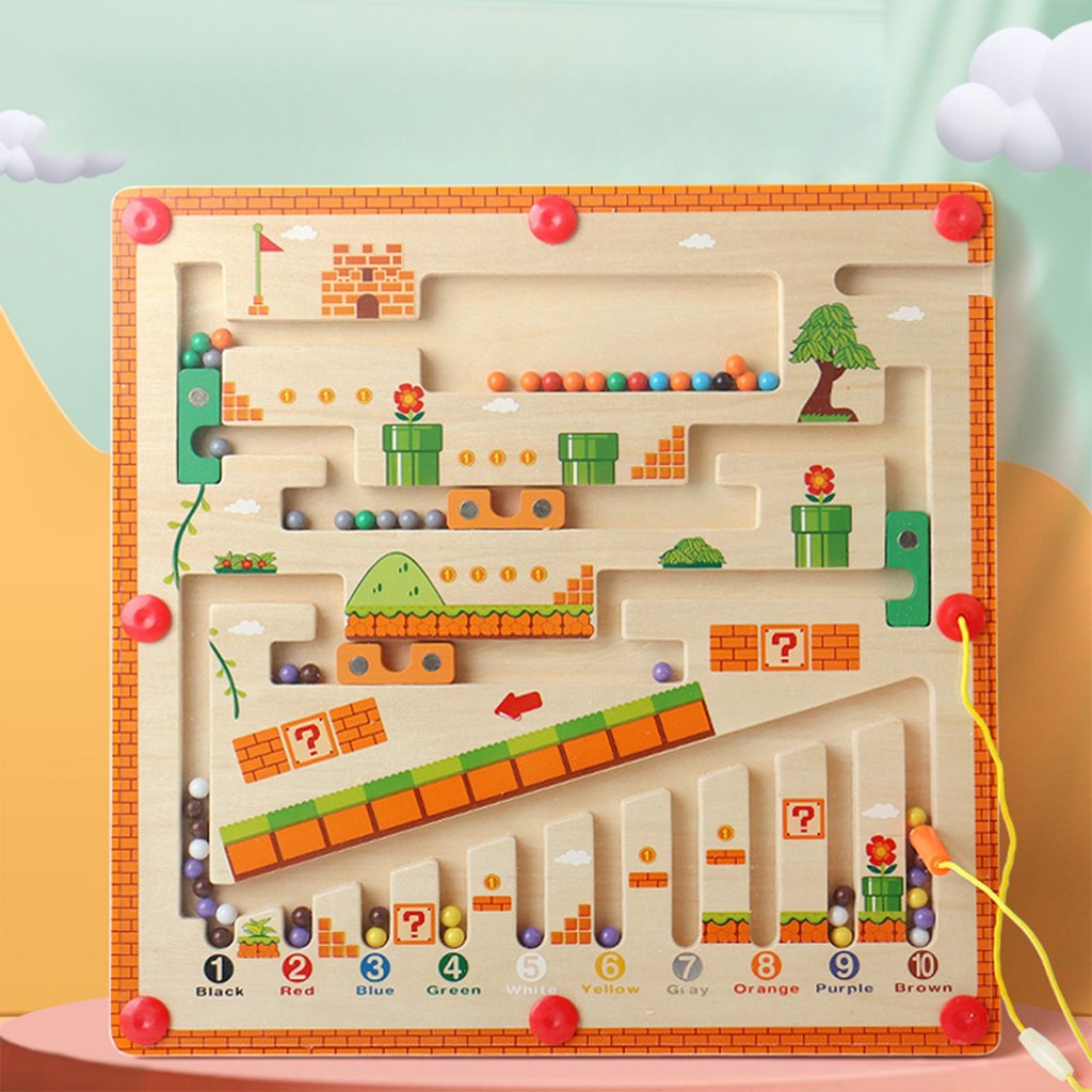 เกมเขาวงกต Montessori ของเล่นสําหรับเด็กผู้หญิง และเด็กผู้ชาย เด็กก่อนวัยเรียน
